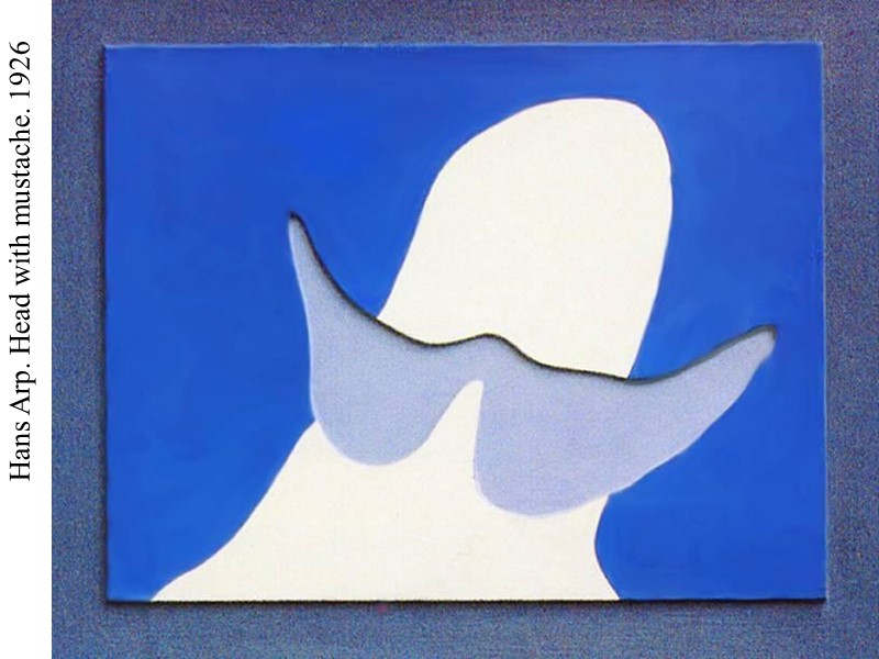 Hans Arp. Head with mustache. 1926